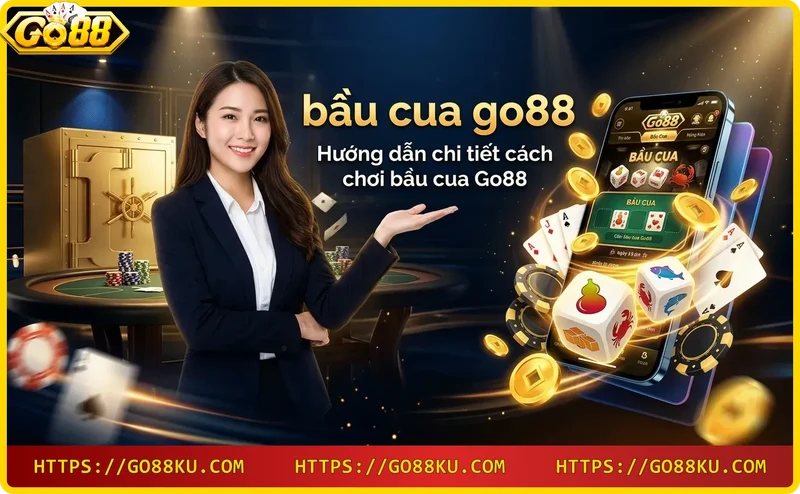 Luật chơi bầu cua Go88 với ba viên xúc xắc và linh vật
