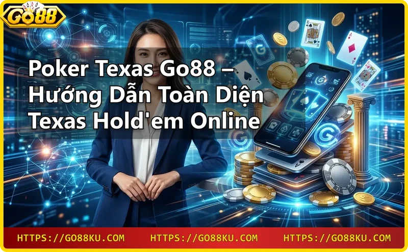 Người chơi đang tham gia poker Texas Go88 trên điện thoại