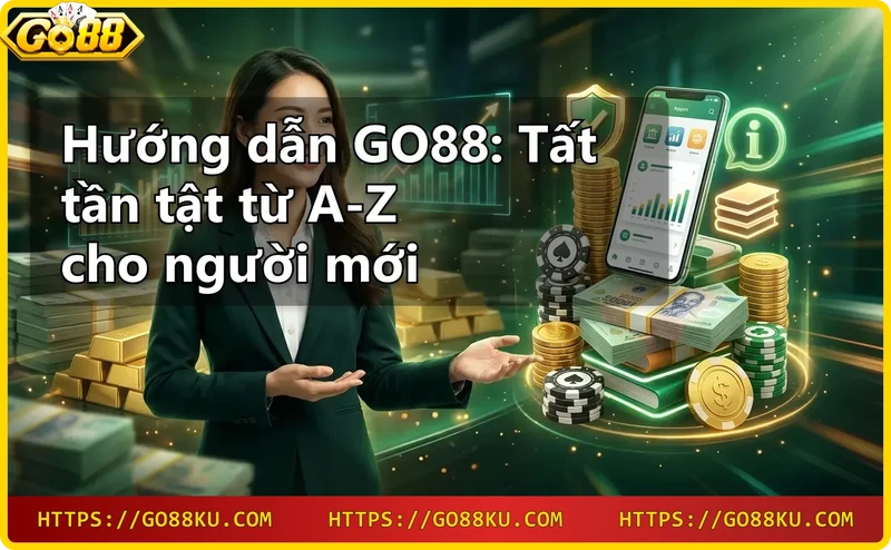 Người mới bắt đầu sử dụng GO88 với điện thoại thông minh hiển thị giao diện đăng nhập